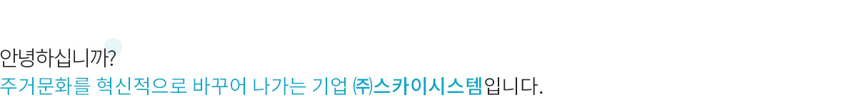 안녕하십니까? 고객만족을 추구하는 기업 스카이시스템 대표이사 전영세 입니다. 꿈을 향한 쉼없는 도전으로, 최고의 기업가치를 창출하겠습니다.